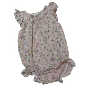 H&M Romper Pink Flowers Baby Girl 6-9 months